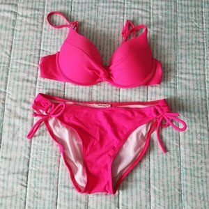 EUC SO Bright Pink 2 Piece Bikini M